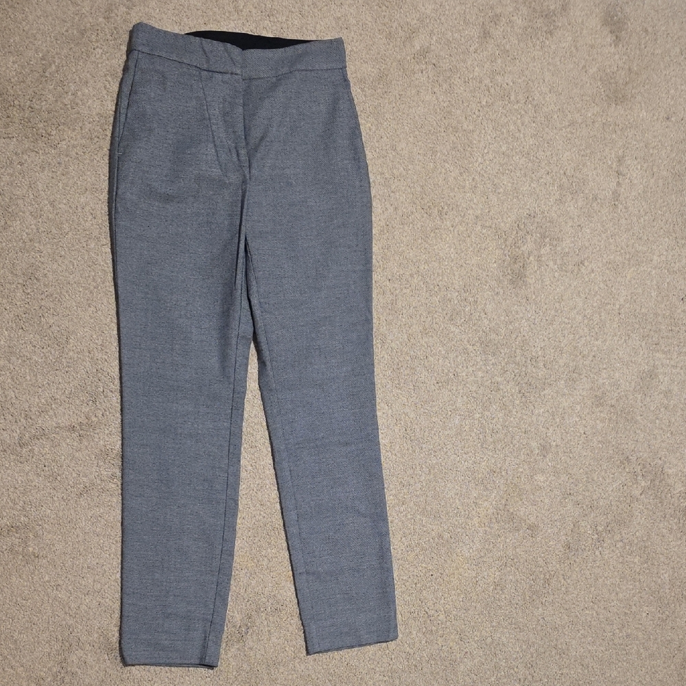 Zara Gray Slim Straight Dress Pants